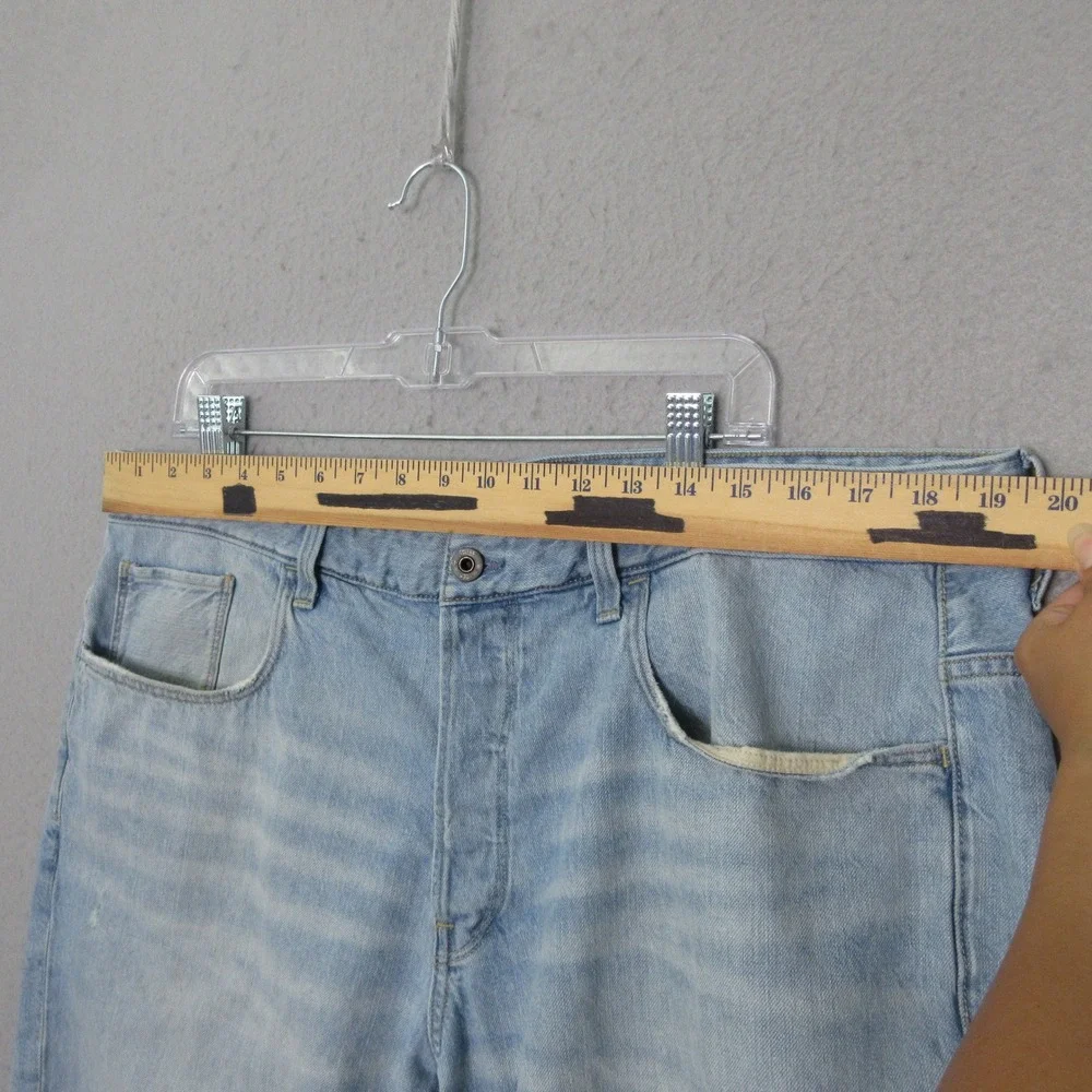 G-Star Raw 3301 Jorts Jean Shorts Men Cut Off Light‎ Wash Button Fly Streetwear
